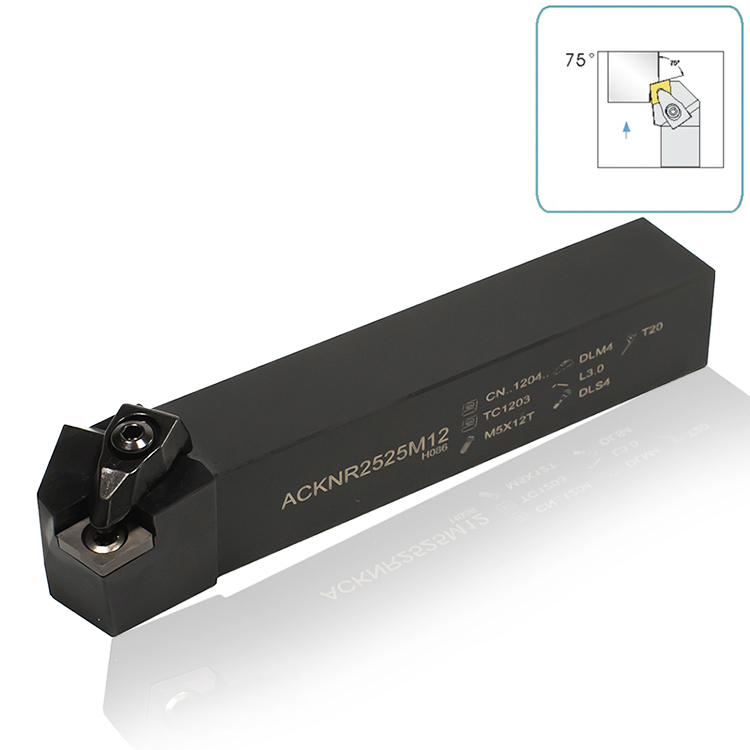 Sandhog ทังสเตนคาร์ไบด์แทรกเครื่องกลึง CNC Machining Indexable ผู้ถือเครื่องมือหมุนภายนอก ACKNR2525M12